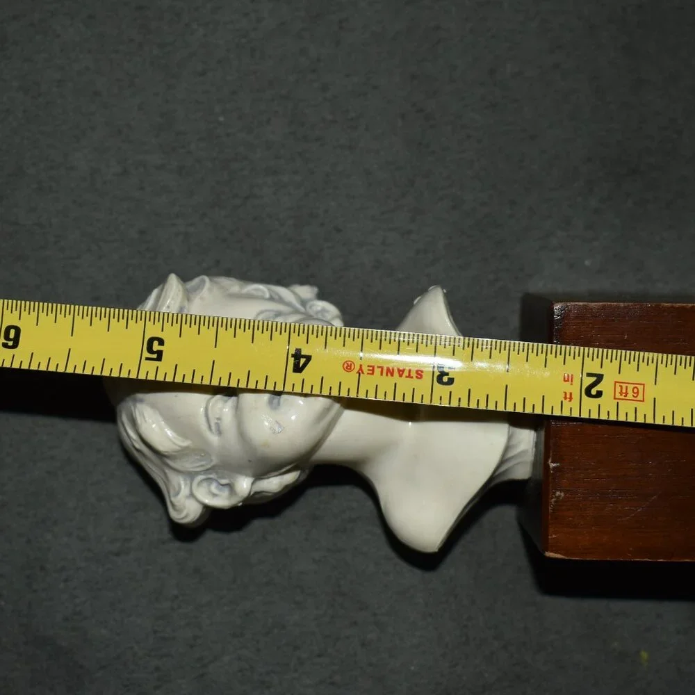 Antique Vintage Petit Resin Small Sculpture Smiling Boy Bust Decor